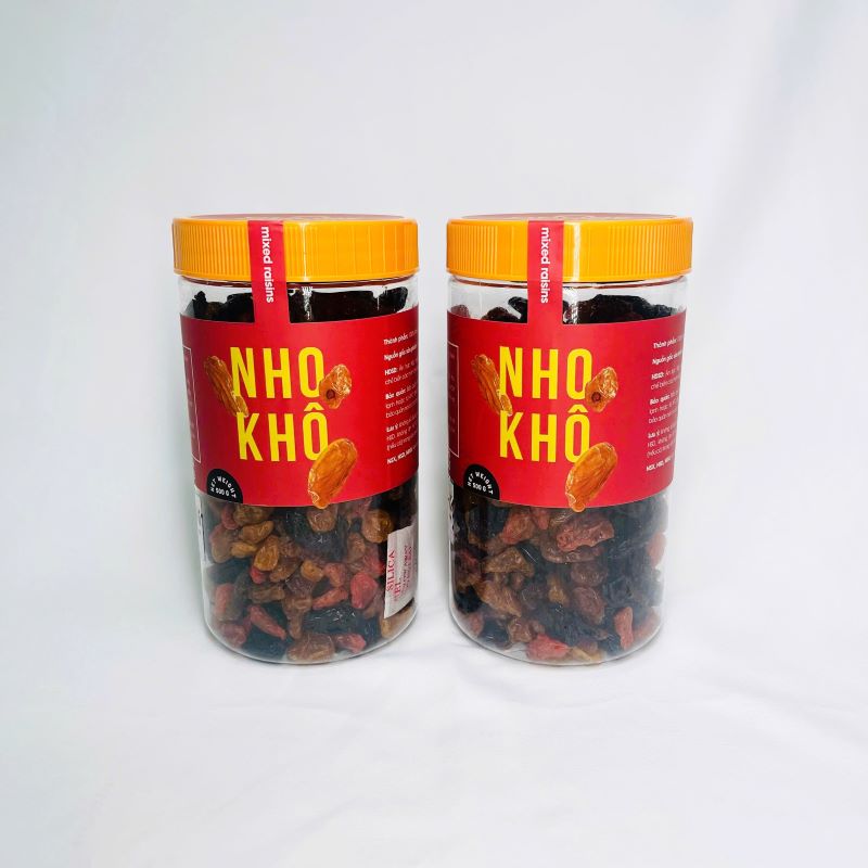 Nho Khô Mix Mỹ Jumbo Hộp 500g